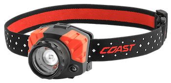 Buy link for latest Coast FL85 headlamp with focus beam and 615 lumens brightness.