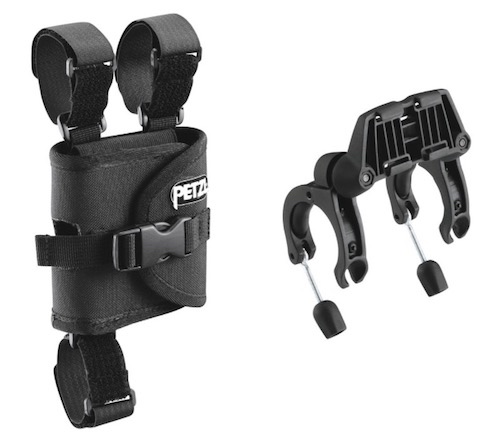 Bicycle handlebar mount for Petzl Ultra Rush.