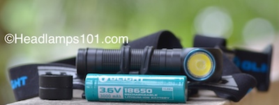 OLight H2R Nova Cool White Headlamp with 18650 Battery is our Number 1 headlamp for 2019 and highly recommended.