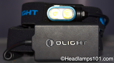 OLight HS2 headlamp and battery pack, new for 2018.
