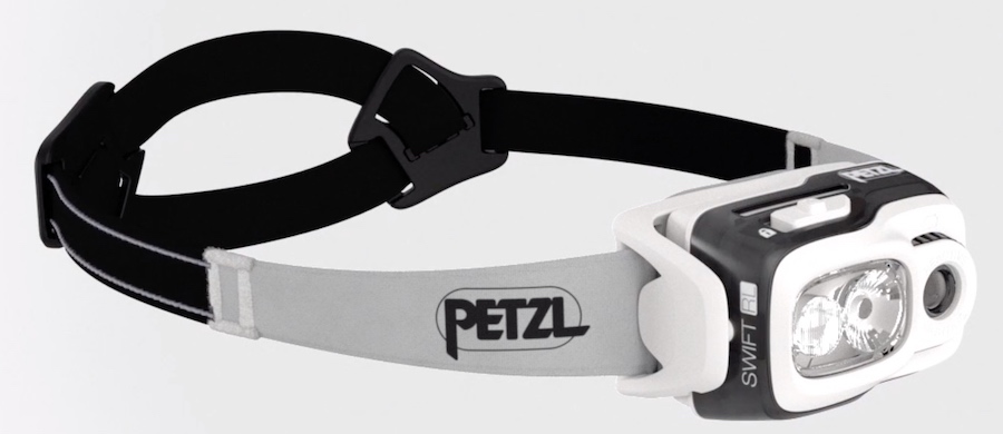 Black Petzl SWIFT RL headlamp.