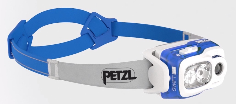 Blue Petzl SWIFT RL headlamp model: E095BA01.