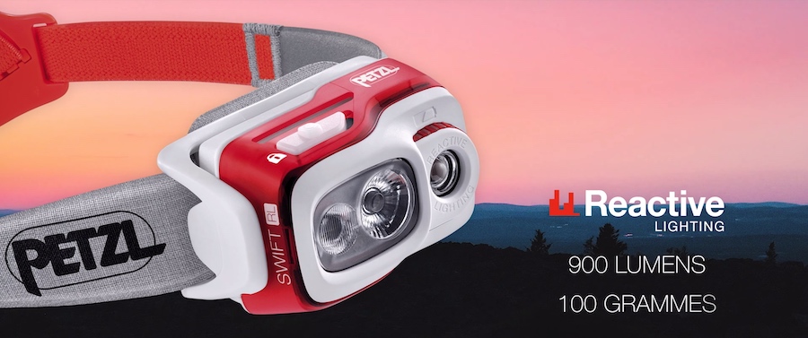 Petzl's newest 2019 headlamp, the SWIFT RL for runners.
