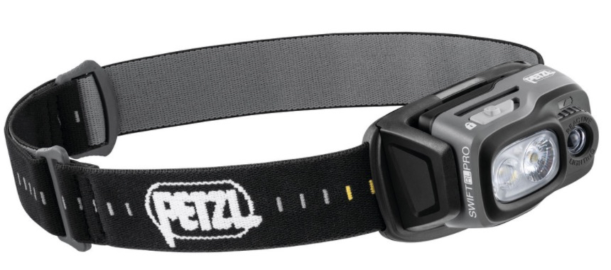 New Petzl SWIFT RL PRO headlamp with red light and other features. Model: E810AA00.