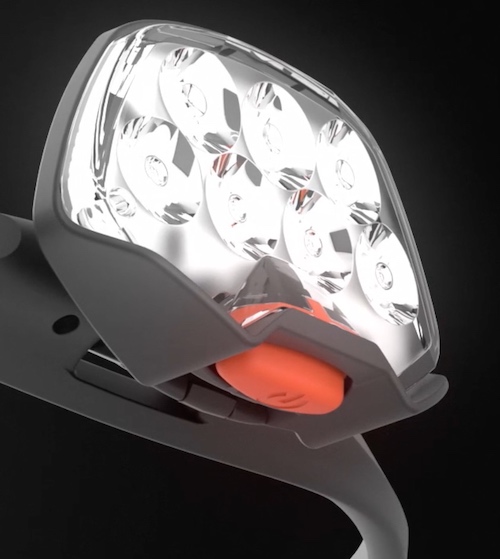 Close-up of Petzl IKO CORE headlamp for comprehensive review.