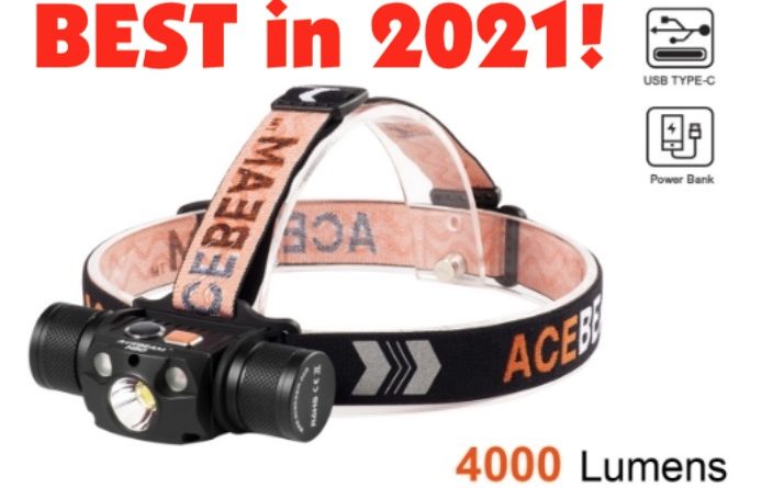 Best headlamp of 2021, the HC30 by ACEBEAM. 4000 lumens of power.