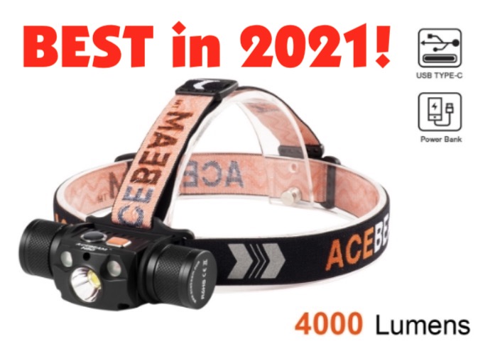 Best headlamp of 2021, the HC30 by ACEBEAM. 4000 lumens of power.