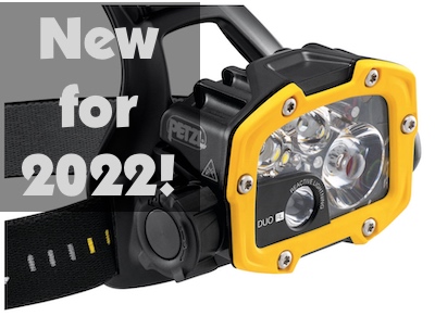A new tough headlamp from Petzl in 2022, the DUO RL.