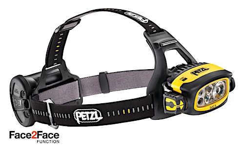 The Petzl DUO S headlamp with strap and battery incorporates some unique features and great reliability.